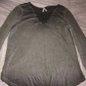 Long Sleeve Shirt w/ Knit Section